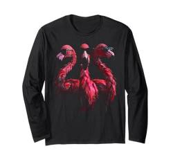 Flamingo Bird Lover Lustige Sonnenbrille Vogelbeobachtung Birder Langarmshirt von Graphic Tees Men Women Boys Girls