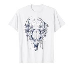 Kuh Schädel Western Boho Floral Design für Damen und Herren T-Shirt von Graphic Tees Men Women Boys Girls