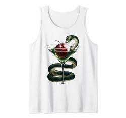 Lustiges Apfel-Martini-Cocktailgetränk mit Snake Serpent Reptile Tank Top von Graphic Tees Men Women Boys Girls