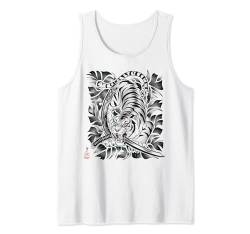 Tiger Japanische Kunst Cool Wildcat Tierliebhaber Geschenk Tank Top von Graphic Tees Men Women Boys Girls