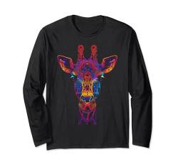 Giraffe Tierliebhaber Wildlife Zoo Bunte lustige Geschenkidee Langarmshirt von Graphic Tees for Men, Women and Teens