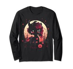 Halloween Pony Kostüm Party Niedlich Gruselige Kürbis Hexe Langarmshirt von Graphic Tees for Men, Women and Teens