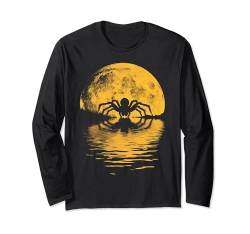 Halloween Spinne Vollmond Gruselige Gruselkostüm Party Langarmshirt von Graphic Tees for Men, Women and Teens