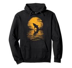 Shark Attack Sunset Ocean Great White Shark Jaws Beach Pullover Hoodie von Graphic Tees for Men, Women and Teens