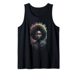 Afro Queen Natürliches Haarbild Black Girl Magic Melanin Tank Top von Graphic Tees for Men Women and Teens