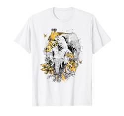 Elefant Giraffe Tiger Tier Wildlife Safari Design T-Shirt von Graphic Tees for Men Women and Teens