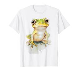 Frosch-Liebhaber, Aquarell-Frosch, Geschenk für Teenager, Mädchen, Jungen, Kinder T-Shirt von Graphic Tees for Men Women and Teens