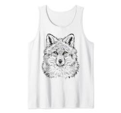 Fuchs Wildlife Tiere Retro Füchse Natur Geschenkidee Tank Top von Graphic Tees for Men Women and Teens