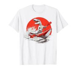 Kajak Dinosaurier TRex Kajakfahrer Lustiges Kajakgeschenk T-Shirt von Graphic Tees for Men Women and Teens