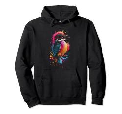 Kingfisher Vogelliebhaber Vogelbeobachtung bunte Vogelkunst Pullover Hoodie von Graphic Tees for Men Women and Teens