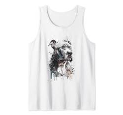 Pitbull Dad Dog Lover Cooles Aquarell-Grafikdesign Tank Top von Graphic Tees for Men Women and Teens