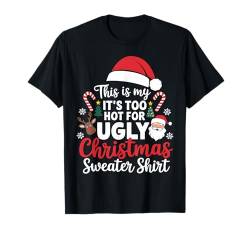 Weihnachtsmann Rentier Weihnachtsbaum Lustige Weihnachtszeit T-Shirt von Graphic Tees for Men Women and Teens