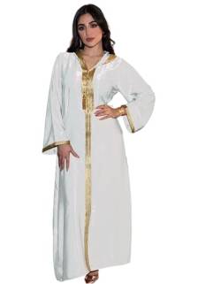 Greatfool Kaftan Damen lang - Traditioneller Damen-Djellaba im Stil eines marokkanischen Kaftans oder eines Kabylenkleids, der als Damen-Abaya oder - S von Greatfool