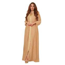 Greatfool Kaftan Damen lang - Traditioneller Damen-Djellaba im Stil eines marokkanischen Kaftans oder eines Kabylenkleids, der als Damen-Abaya oder - S von Greatfool