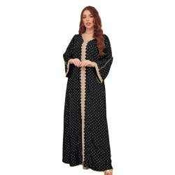 Greatfool Kaftan Damen lang - Traditioneller Damen-Djellaba im Stil eines marokkanischen Kaftans oder eines Kabylenkleids, der als Damen-Abaya oder - XL von Greatfool