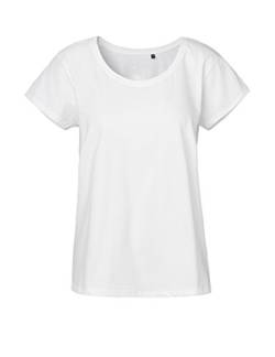 Green Cat Ladies Loose Fit T-Shirt, 100% Bio-Baumwolle. Fairtrade, Oeko-Tex und Ecolabel Zertifiziert, Textilfarbe: Weiss, Gr.: XL von Green Cat