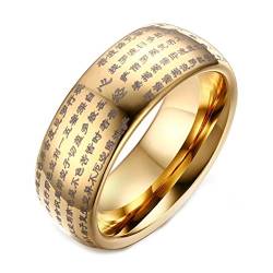 Grewod Ehe und Verlobungsringe, 8MM Wolfram Herren Ring Gold Kamasutra Hochzeitsringe Größe 67 (21.3) von Grewod