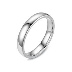 Grewod Trauringe, 3MM Wolfram Damen Ring Silber Ring Poliert Verlobungsring Schmuck Eheringe Größe 60 (19.1) von Grewod