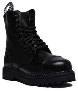 Grinders Herren Bulldog Leder Black Stiefel 41 EU von Grinders