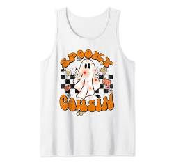 Gruseliger Cousin Groovy Matching Family Halloween Cute Boo Tank Top von Groovy Matching Family Halloween Cute Boo Flowers