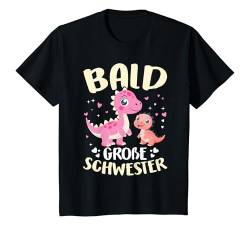 Kinder Bald Große Schwester Dinosaurier Lustiges Mädchen T-Shirt von Große Schwester Geschenke