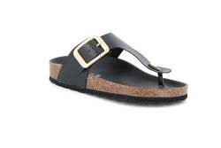 Grunland Flip-Flops aus Kork mit Maxi-Schnalle CC0208 Nero 38 von Grunland