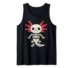 Gruseliges Axolotl Halloweenkostüm mit Skelett, Axolotl Tank Top von Gruseliges Axolotl Halloween Kostümdesign