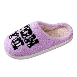 Gsheocm Hausschuhe Damen Flauschig, Gefütterte Hausschuhe Damen, Frauen Bequeme Slippers Slip-On Leichte Schuhe Bequeme Damenpantoffeln Puschen Schlappen Outdoor/indoor von Gsheocm