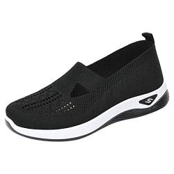 Gsheocm Sneaker Damen， rutschfest DäMpfung Sportschuhe Outdoor Arbeiten Laufschuhe Leichtgewichts Weich Walkingschuhe Freizeit Bequeme Luftpolstersohle Fitness Mesh Fitnessschuhe von Gsheocm