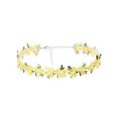 Gualiy Halskette Choker Damen, Damen Halsband Spitze Blume Sexy Halsband Für Frauen 37cm Halskette Choker Tattoo von Gualiy