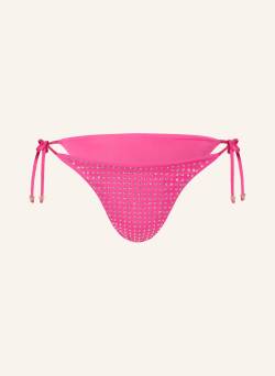 Guess Triangel-Bikini-Hose Mit Schmucksteinen pink von Guess