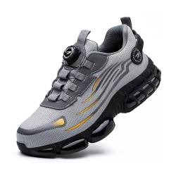 Arbeitsschuhe Herren Damen Sicherheitsschuhe Stahlkappenschuhe Sportlich Atmungsaktiv rutschfeste Safety Shoes Grey 39 EU von Gugifcto