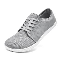 Gugifcto Barfußschuhe Weit Zehenschuhe - Minimalistische Barfuß Sneaker Mit Zero-Drop Sohle für Damen und Herren Grey 38 von Gugifcto