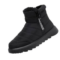 Gyaimxfu 2024 Schneestiefel Damen Winterstiefel Damen Wasserdicht Winterstiefel Für Frauen Warm Fell Gefütterte Winterboots Damen Stiefeletten Kurzschaft Stiefel Rutschfeste Bequem Schneestiefel von Gyaimxfu