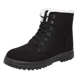 Gyaimxfu 2024 Winterstiefel Damen Schneestiefel Damen Wasserdicht Winterstiefel Für Frauen Warm Fell Gefütterte Winterboots Damen Stiefeletten Kurzschaft Stiefel Elegant Bequem Schneestiefel von Gyaimxfu