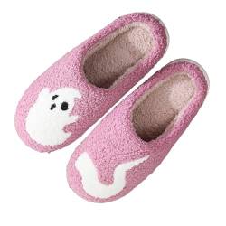 Gyaimxfu Halloween Hausschuhe Herren Damen Plüsch Weihnachtsdruck Herren Damen Weicher Plüsch Retro Hausschuhe Weihnachten Frauen Bequeme Warme Pantoffeln Memory Foam Slip on Retro Schuhe von Gyaimxfu