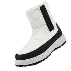 Gyaimxfu Schneestiefel Damen Winterstiefel Frauen Wasserdicht Winterstiefel Für Frauen Warm Fell Gefütterte Winterschuhe Frauen Stiefeletten Kurzschaft Stiefel Rutschfeste Bequem Schneestiefel von Gyaimxfu