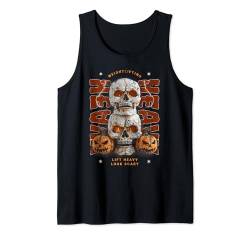 Lift Heavy Look Scary Gewichtheben Halloween Liebhaber Gym Skul Tank Top von Gym Gear For That Spooky Halloween Fitness Lover