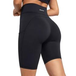 GymCope Kurze Sporthose Damen 1/2, Radlerhose Damen Kurz mit Handytasche, Kurze Leggings Damen High Wasit, Gym Shorts Damen für Laufen, Gym, Yoga, Wandern, Sport von GymCope