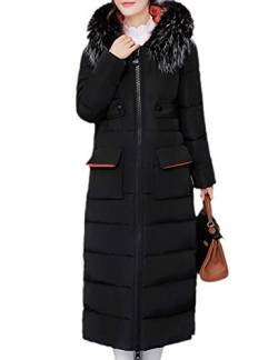 HAHAEMMA Damen Winterparka | Jacke mit Echt Pelz/Echt Fell Kapuze | Designer Damenjacke | Gefütterte Outdoor Mantel | M-2XL von HAHAEMMA