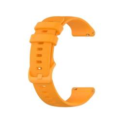 HAJMGUMC 18 20 22 mm Silikon-Uhrenarmband, passend Fit For Garmin Vivoactive 4 4S, passend Fit For Forerunner 245 265 Vivoactive 3 Smart-Armband(Orange,18mm) von HAJMGUMC