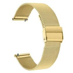 HAJMGUMC Edelstahlarmband, passend Fit For Xiaomi-Uhr, Farbarmband, passend Fit For Xiaomi-Smartwatch, Farbe Schwarz, globaler Ersatzsport(Gold-miln) von HAJMGUMC