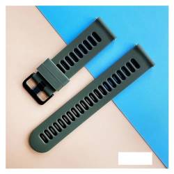 HAJMGUMC Silikon 20 22mm Armband Fit for COLMi C81 C80 P71 P73 SmartWatch Band Fit for COLMI I30 I31 M42 m41 P8 P28 V23 Pro Sport Weiche Armbänder(Army green black,20mm Universal) von HAJMGUMC