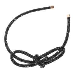 HAKIDZEL Strass Stirnband Damen Stirnband Haarbänder Mit Schleife Dekorative Haarbänder Haar Stirnbänder Damen Strass Haarbänder Mädchen Stirnbänder Braut Haar Accessoires von HAKIDZEL