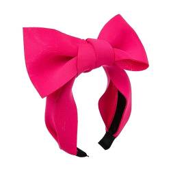 HAKJXOS Haarschmuck mit Schleife, Hot Pink, Stirnbänder für Frauen und Mädchen, rosa Stirnband, abnehmbare Haarbänder, 1 Stück (Hot Pink) von HAKJXOS