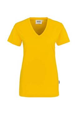 HAKRO Damen V-Shirt „Classic“ - 126 - sonne - Größe: XS von HAKRO