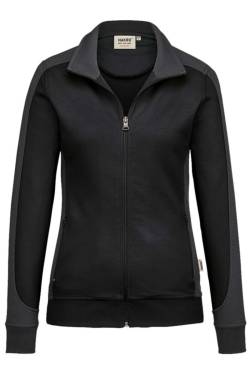 HAKRO  MIKRALINAR® Regular Fit Damen Sweatjacke schwarz, Einfarbig von HAKRO