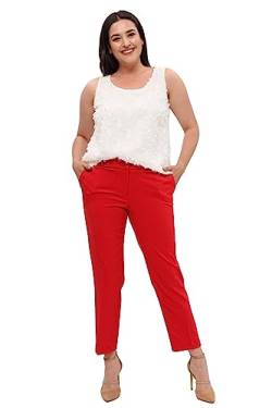 HANEZZA Women Pants | Elegantes Outfit Damen Komplett | Herbst Hose | Rot Gr 40 von HANEZZA