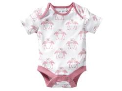 Baby Body Kurzarm Bio-Baumwolle Flamingo Gr. 50/56 von HANS NATUR