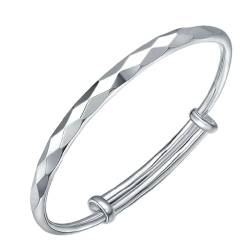 Armreif, verstellbar, Sterlingsilber, Sterling-Silber-Armband for Damen, Damen-Armband aus 925er-Silber, verstellbare Manschette, Armreifen-Armbänder, Sterling-Silber-Schmuck, Geburtstagsgeschenke for von HAODUOO